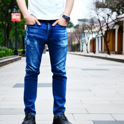 我经常穿牛仔裤，主要是蓝色牛仔裤。