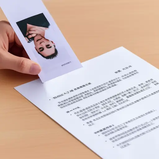 我在申请表上附了一张照片。