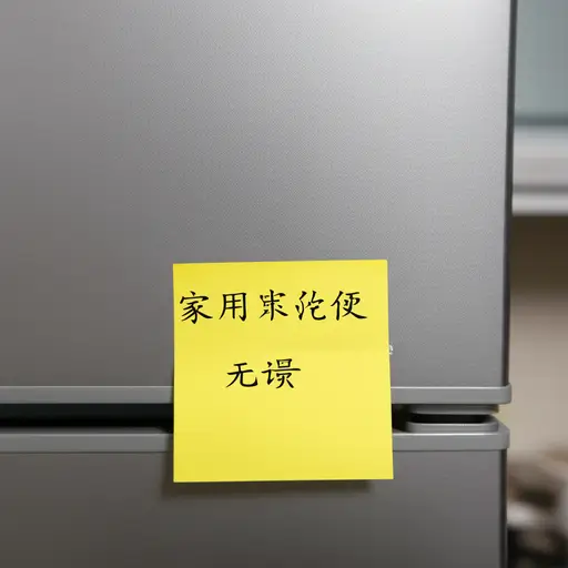 我妈妈在冰箱上贴了一张便条，提醒我买面包。