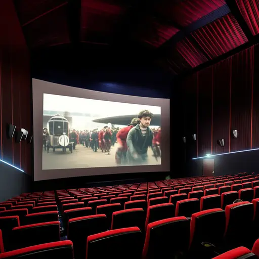 我喜欢去电影院看电影，因为屏幕很大。