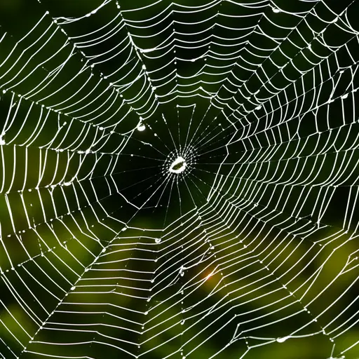 蜘蛛网精细而复杂。