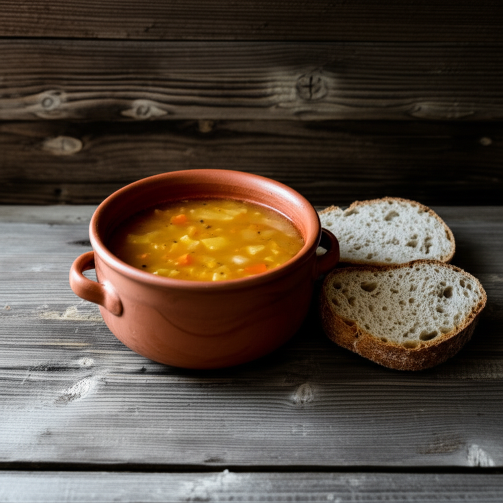 这是一种浓稠的蔬菜汤。