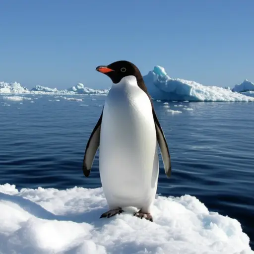 企鹅是一种大型、黑白相间的海鸟，不会飞。