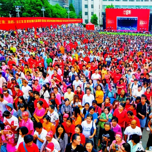 有大量的人参加了。