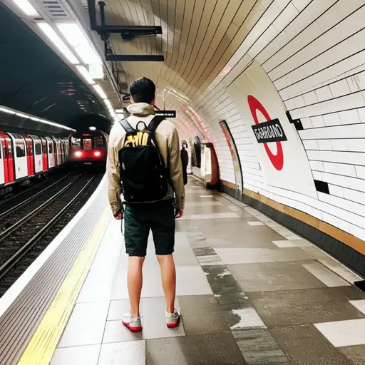 我表弟住在伦敦西北部，所以我每天乘地铁去伦敦市中心。