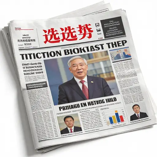 今天报纸上的头条新闻是关于选举结果的。