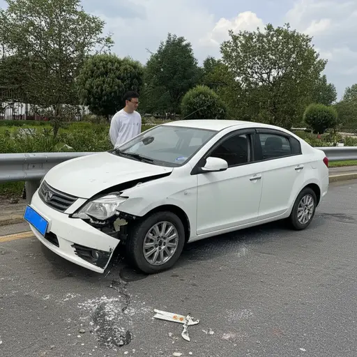 幸运的是，司机在事故中没有受重伤。