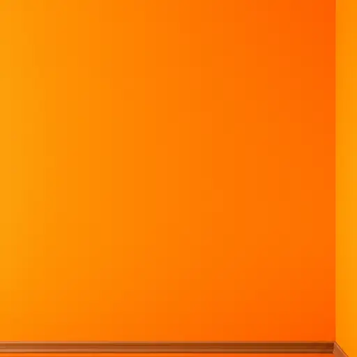 卧室的墙壁是温暖的橙色。