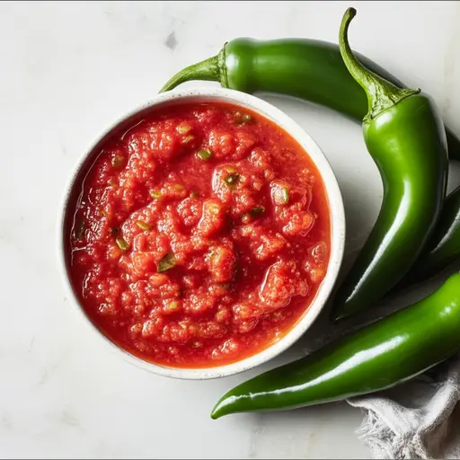 墨西哥辣椒为莎莎酱增添了美妙的风味。