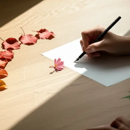 她在诗中描写了简单事物的美。