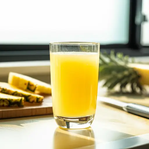 我喜欢早上喝一杯菠萝汁。