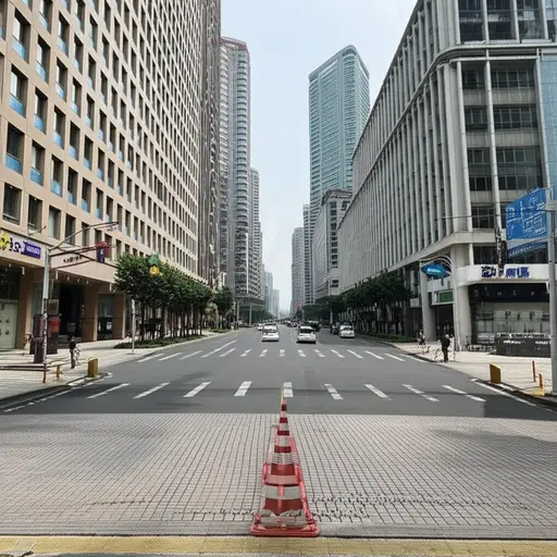 它们位于同一条街上，只相距一百米，在街道的两侧。