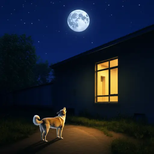 邻居家的狗整晚都在叫。