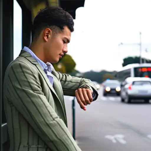 我讨厌等公交车。