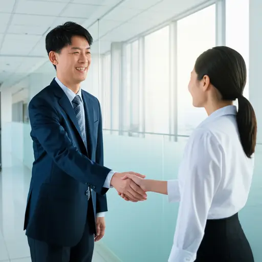 “早上好，我是布朗先生。” “幸会！我是格林女士。”