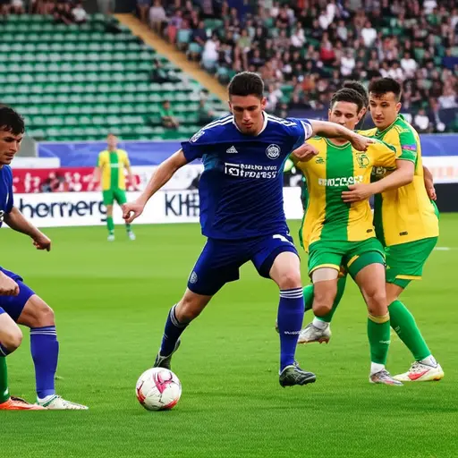 在足球比赛中，他通常在前场踢球。