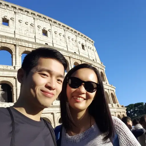 我们在罗马待了两周，游览了所有的景点。