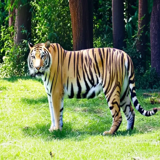 看！那是一只老虎。