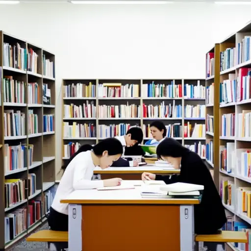 请在图书馆里安静地工作。