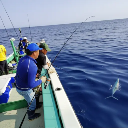他们每年夏天钓金枪鱼。