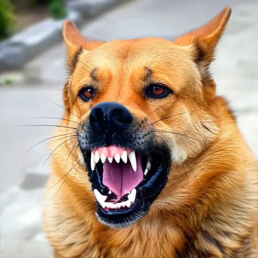 小心，那只狗可能会咬人！