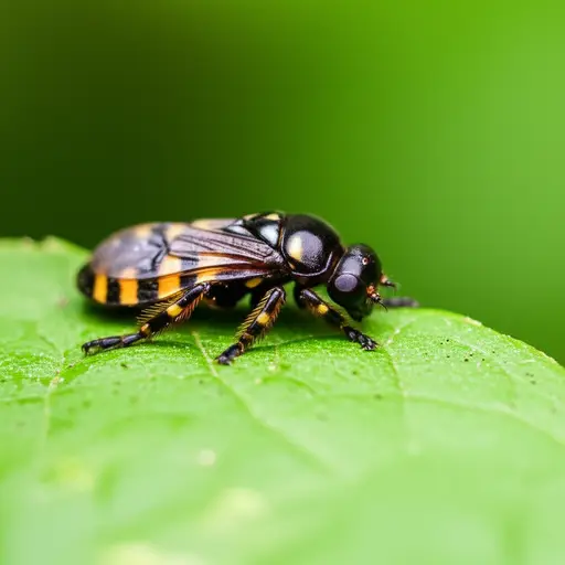 看！那里有一只小昆虫。