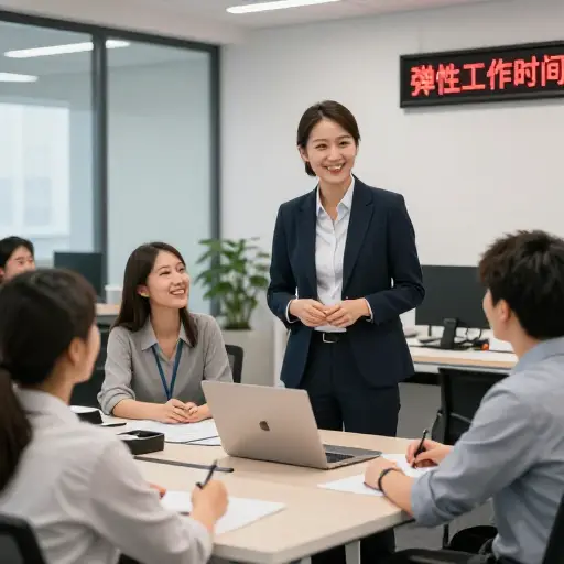 主管决定放宽规定，允许弹性工作时间。