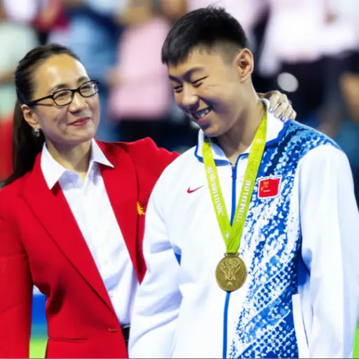 她为她的儿子感到非常自豪。