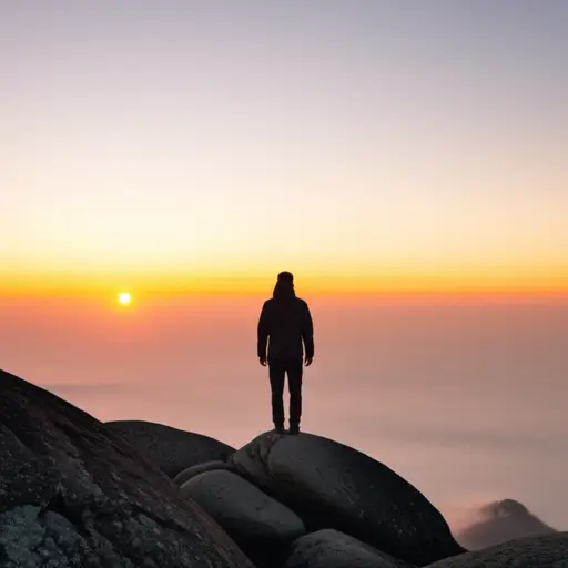 如果能从山顶看日出就太好了。