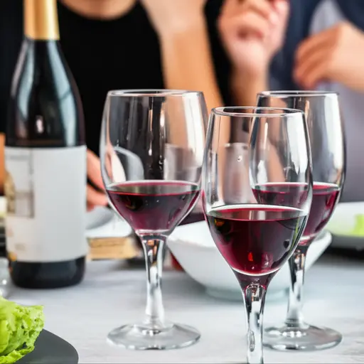 我们四个人喝了两瓶酒。