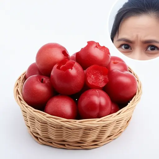 这些李子有点酸。