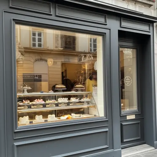 这家法式咖啡馆的蛋糕非常有名。