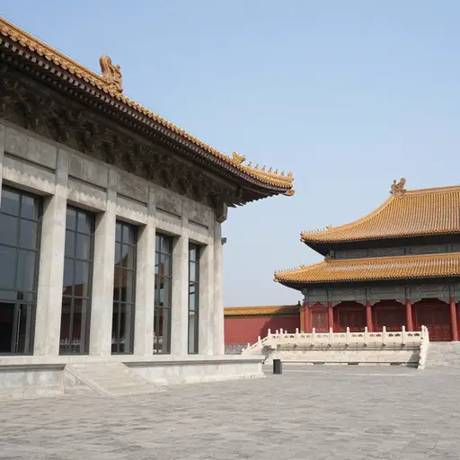 这些现代建筑在风格上与古代建筑极为相似。