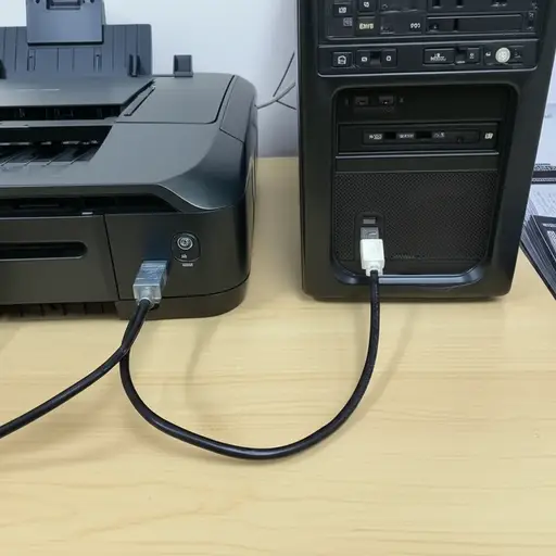 用这根电缆将打印机连接到电脑。