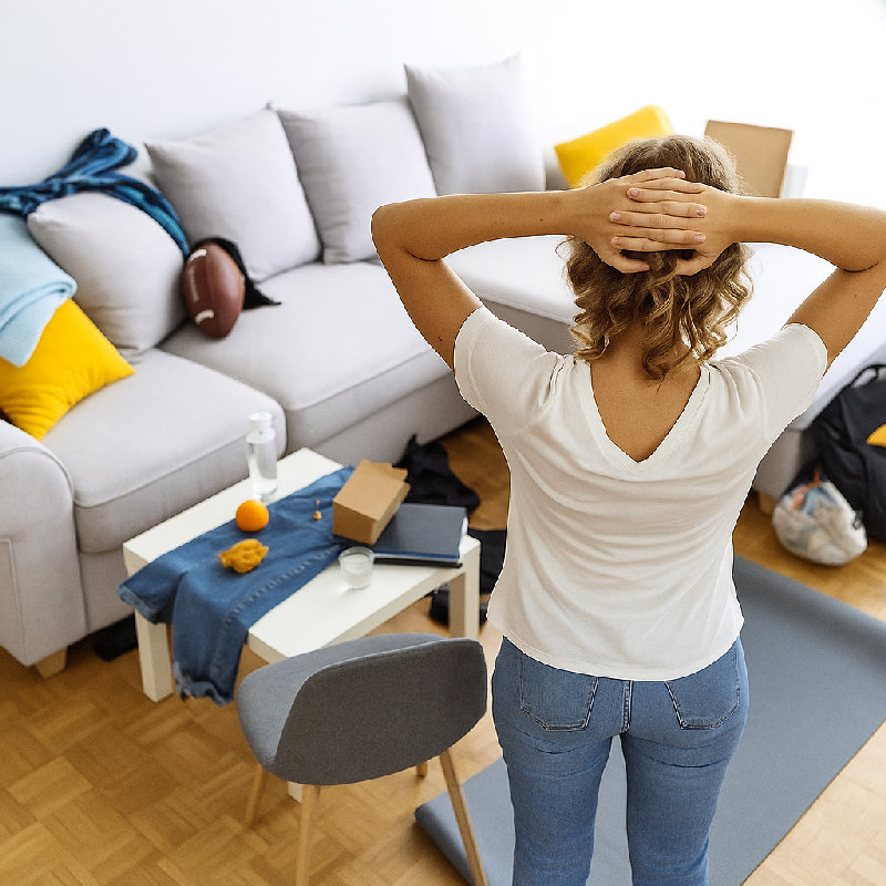 这个房间太乱了，让我们一起来收拾一下。