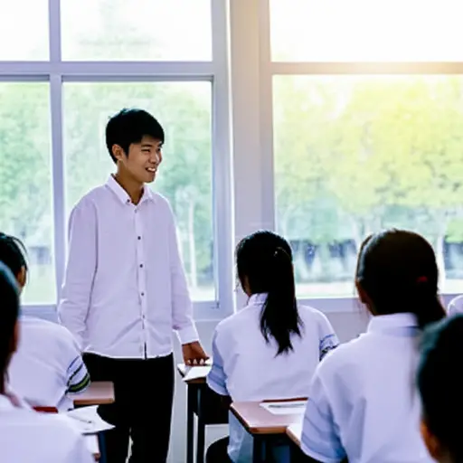 我很快就在新学校感到自在。