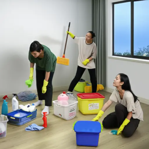 我们回家前应该打扫干净。