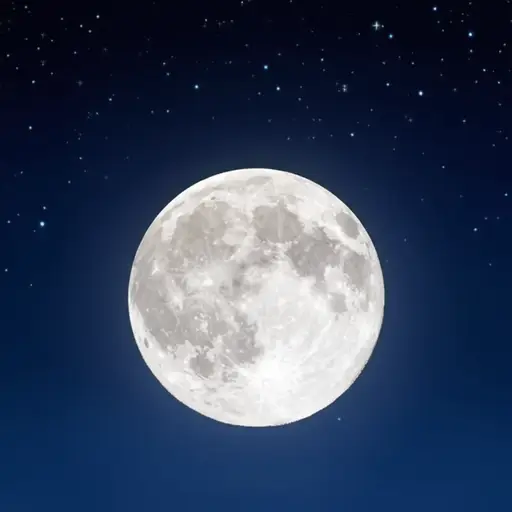 今晚月亮是满的。