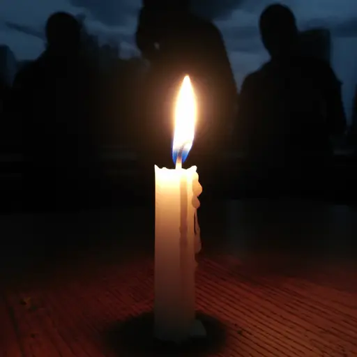 蜡烛被吹灭了，我们陷入黑暗。