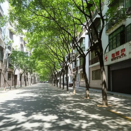 他们住在城市的一个安静区域。