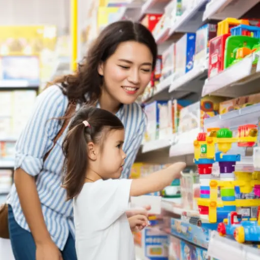 我告诉她，她可以选择一个玩具作为对她良好行为的奖励。