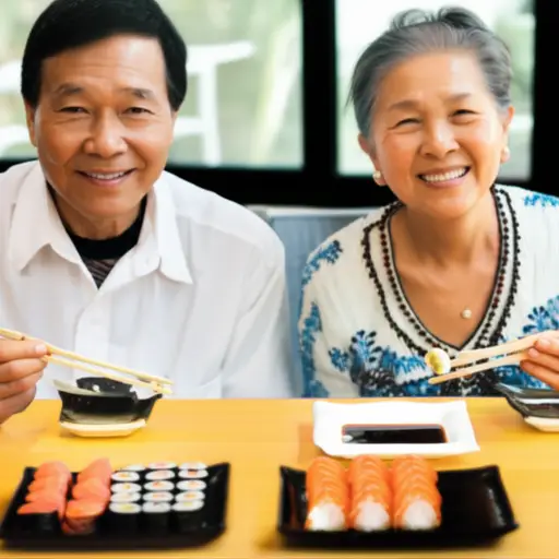 我的祖父母特别喜欢寿司中的生鱼。