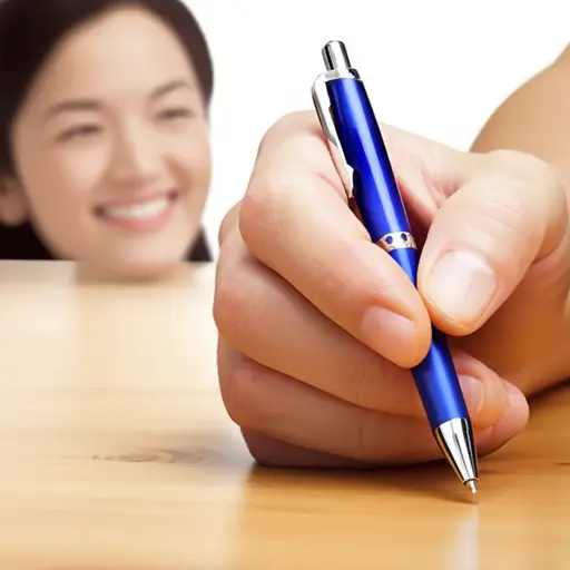 “我可以拿这支笔吗？” “当然。”