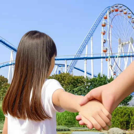 她想让我和她一起去坐游乐设施。