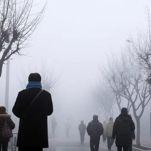 今天很冷，只有大约10度。