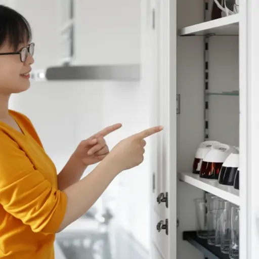 跟我来厨房，我告诉你杯子放在哪里。