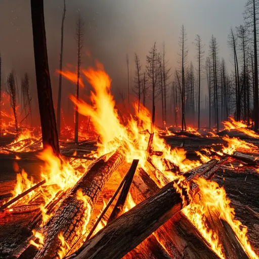 森林燃烧了好几个小时。