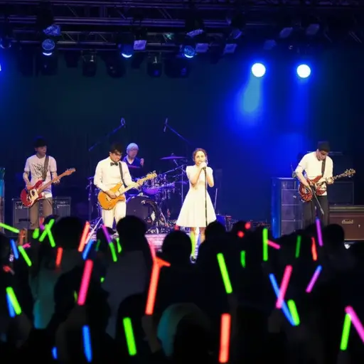 我们昨晚去听了一场流行音乐会，乐队表演得很棒。