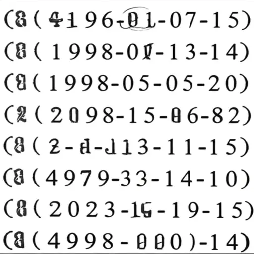 为了清晰起见，所有日期都放在括号内。