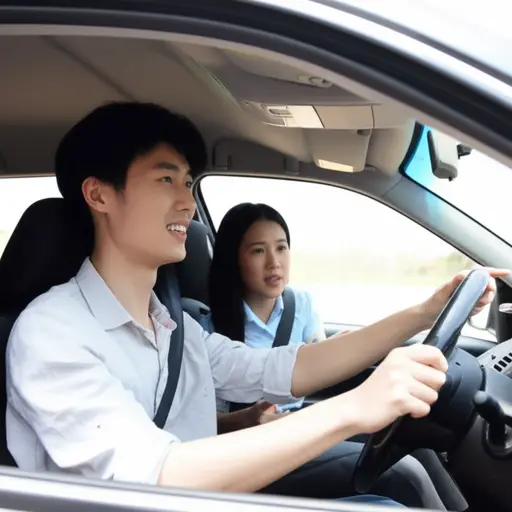 学开车起初很吓人，但我很快就有了信心。